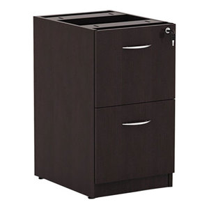 lot 59 image: Alera ALEVA542822ES Valencia Espresso Two-Drawer Full Pedestal - 15 58 x 20 12 x 28 12