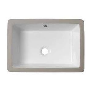 lot 61 image: Lordear 18 in. Ceramic Undermount Bathroom Vessel Sink in White