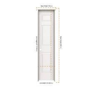 lot 79 image: Jeld-Wen 18 in. x 80 in. 3 Panel Colonist Primed Right-Hand Smooth Solid Core Molded Composite MDF Single Prehung Interior Door