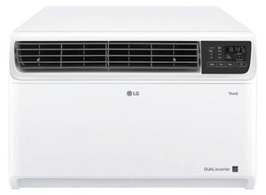 lot 85 image: LG 23,500 BTU 230208 -Volts Window Air Conditioner Cools 1400 Sq. Ft. with Dual Inverter, Wi-Fi Enabled & Remote in White