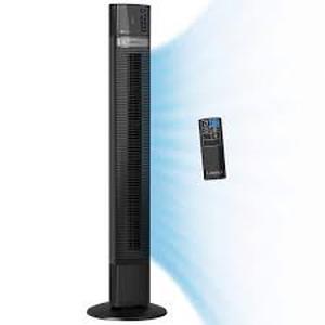 lot 87 image: Lasko 48 in. 4 Speeds Xtra Air Tower Fan in Black with Carry Handle, Oscillating, Remote Control, Nighttime Setting, Timer