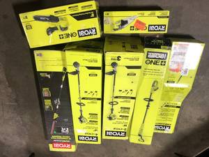Lot of Assorted Ryobi Lawn Care Items Various Models and Conditions  Customer Returns See Pictures