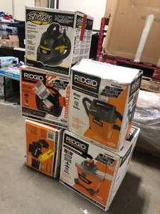 Lot of Assorted WetDry Shop Vacs  Various Models and Conditions  Customer Returns See Pictures