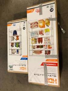 Lot of Assorted Storage Shelving Various Sizes and Conditions Customer Returns See Pictures