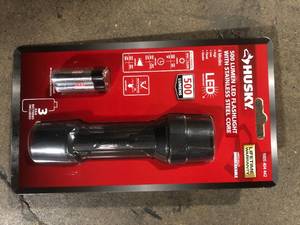 Lot of 8 Husky 500 Lumens Tough Stainless Steel Core Multi-Setting LED Flashlight, Impact and Water Resistant with Batteries  Customer Returns See Pictures