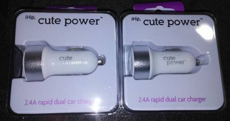 lot 829 image: iHip Cute Power 2.4A Dual USB Car Charger(2)