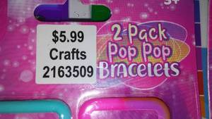lot 11 image: 2pk Fidget Pop it Bracelet (10 pkgs - 2 ea.)