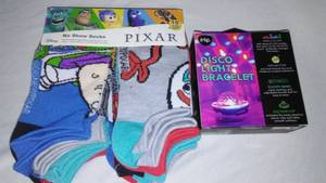 lot 53 image: 10 Pack Pixar Boys Club Ankle Socks and More.