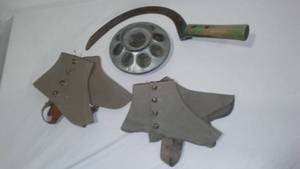 lot 38 image: Vintage - Spats, Chicken Feeder & More.