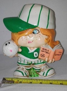 lot 72 image: Sports Skwirts, 1979, Girls Softball, Betsy Base Bank.