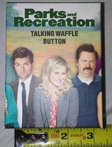 lot 84 image: Parks And Recreation Talking Waffle Button.