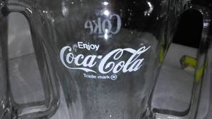 lot 86 image: Vintage Coke, Coca-Cola Glasses With Handles (6)