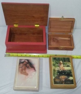 lot 149 image: Wood Boxes Variety (4)
