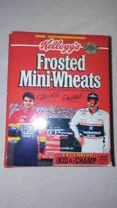 lot 167 image: NASCAR Dale Earnhardt and Jeff Gordon Kellogs Mini Wheats