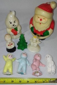 lot 173 image: Christmas Snow Babies and Candles.