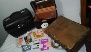 lot 210 image: Travel Cases (3) and Sewing.