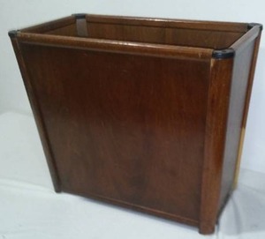 lot 290 image: Fancy Wood Office Trash Box