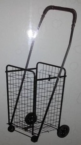 lot 315 image: Folding Rolling Shopping Cart, New In Box