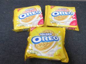 lot 36 image: 2- 14.03 oz Pks Oreos Golden Double...