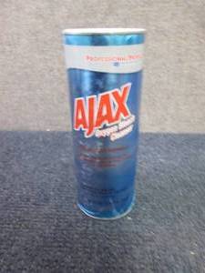 lot 146 image: Box of 21 oz Canisters Ajax Oxygen ...