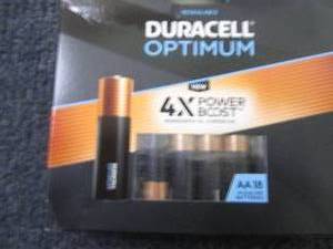 lot 179 image: 18 - Duracell Optimum AA Batteries...