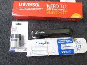 lot 216 image: Pencil Sharpener, Stapler, 3 Hole P...