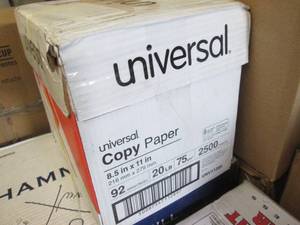 lot 231 image: Case of 2500 Sheets Universal 8.5x1...
