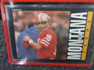 lot 275 image: 1985 Topps Joe Montana Card...