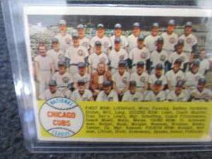 lot 280 image: Vintage Topps Chicago Cubs Team Car...
