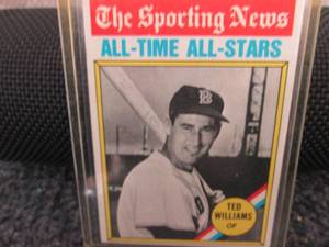 lot 292 image: 1976 Topps Ted Williams Card...