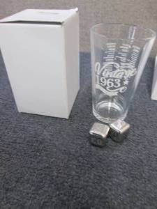 lot 354 image: 2- Vintage 1963 Glass with Reusable...