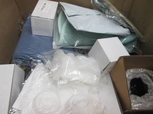 lot 362 image: Box of Assorted Small Overstock Ite...