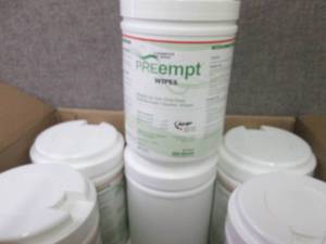 lot 466 image: 12- 160 ct Canisters PreEmpt Disinf...
