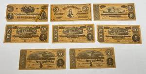 lot 75 image: Misc. Vintage Facsimile (FAKE) US CONFEDERATE PAPER CURRENCY (Still Very Cool Vintage)