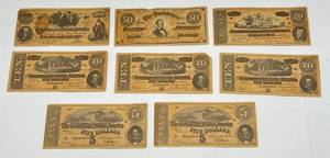 lot 80 image: Misc. Vintage Facsimile (FAKE) US CONFEDERATE PAPER CURRENCY (Still Very Cool Vintage)