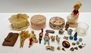 lot 84 image: Misc. Vintage Items Including Powder Boxes, Marbles, Toys & More