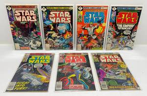 lot 90 image: Vintage STAR WARS Comics 6 35 Cent 1 40 Cent