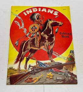 lot 131 image: 1976 Lowe Company Indians Coloring Book