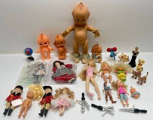 lot 138 image: Misc. Miniature Dolls Including Madam Alexander, Kewpie & More