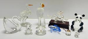 lot 139 image: Misc. Crystal Animals Including Swarvoski & More