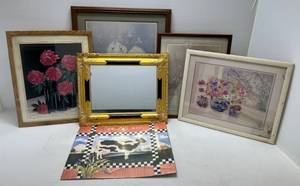 lot 171 image: Misc. Framed Items & Mirrors