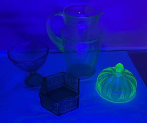 lot 186 image: Vintage Uranium Glass & More