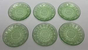 lot 188 image: 5 12 Uranium Glass Plates (Barely Glows)