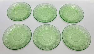 lot 190 image: 5 12 Uranium Glass Plates (Barely Glows)