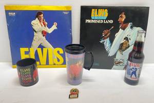 lot 193 image: Misc. Elvis Collectibles Including Albums & More