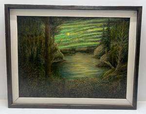 lot 212 image: Framed R. G. Klietsch Original Oil Painting On Board 27 14 x 21 14