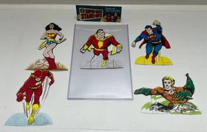 lot 253 image: (RARE) 1977 DC Comics Super-Hero Stand-Ups