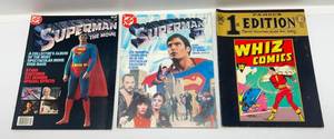 lot 254 image: 1974 Famous First Edition #F-4 Whiz Comics #2 Origin Of Shazam & Vintage Superman Movie Magazines