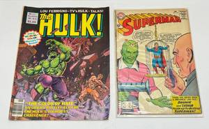lot 263 image: Superman #167 Feb. 1964 - Vol.1 & 1978 Marvel Hulk (Formerly The Rampaging Hulk) #12 1st Moon Knight Color Story