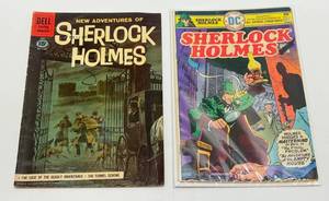lot 268 image: 1961 1st Issue SHERLOCK HOLMES Dell Comic Book & 1975 Vol. 1 #1 DC Comic  SHERLOCK HOLMES
